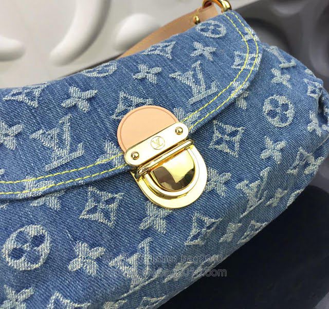 LV女包 M95050 路易威登Vintage中古絕版牛仔斜挎手提包 LV2019新款女包 LV肩背包  ydh2984